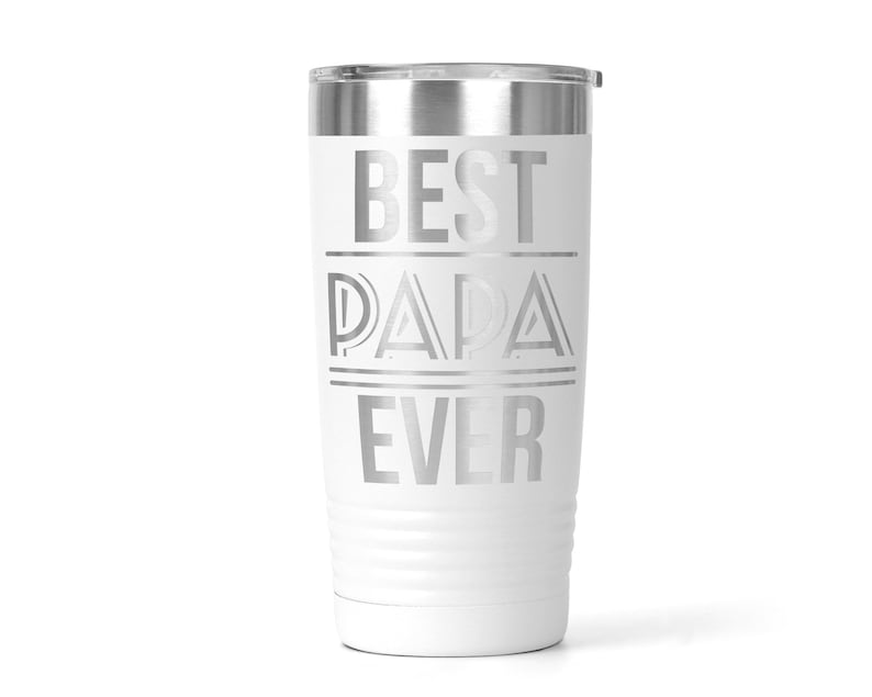 Best Papa Ever Travel Coffee Mug Father's Day Gift Etsy