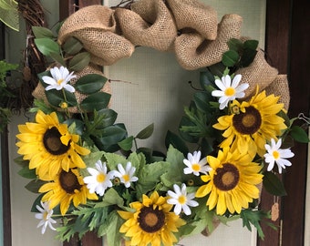 Summer Sunflower Wreath