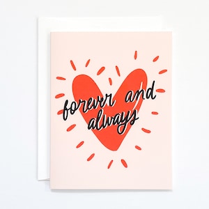 forever and always romantic greeting card