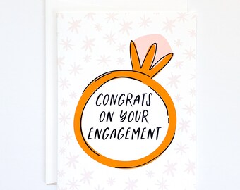 congrats on your engagement greeting card