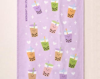 boba gift,boba lover gift,bubble tea gift,kitchen tea towel,printed tea towel,milk tea gift,dish towels with loop,gift for her birthday best