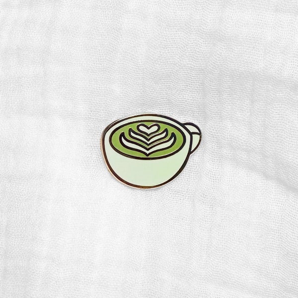 matcha pin,latte pin,matcha enamel pin,green enamel pin,green pin,tea pin,asian enamel pin,matcha latte,matcha tea,matcha lover gift,matcha