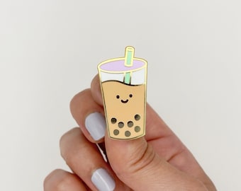 bubble tea pin,boba pin,milk tea pin brooch,boba enamel pin,boba milk tea,enamel pin cute,bubble tea enamel pin,drink enamel pin,enamel pin