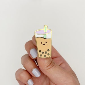 bubble tea pin,boba pin,milk tea pin brooch,boba enamel pin,boba milk tea,enamel pin cute,bubble tea enamel pin,drink enamel pin,enamel pin