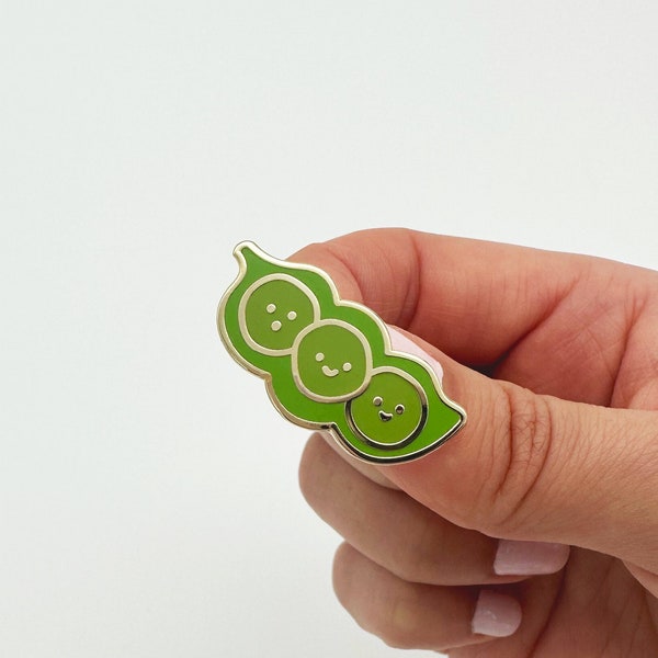 vegetable pins,edamame,kawaii pins,peas in a pod,peapod,green pins,green enamel pin,pea pod,vegan pin,green peas,kawaii enamel pin,food pin