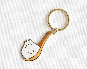 cute keychain charm,dim sum key chain,dumpling keychain,bao keychain,dumpling gift,valentine keychain,valentines gift for him,valentines day