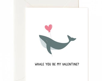 happy valentines day card,will you be my valentine,whale card,be mine card,valentine cards set,valentine's day card funny,animal valentine