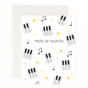 tarjeta de piano, tarjeta de felicitación de música, tarjeta de cumpleaños de piano, tarjeta de música, regalo de profesor de piano, idea de regalo de profesor de piano, regalo de música, tarjeta de pianista, tarjeta orgullosa