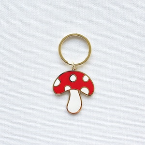 Pilz Schlüsselanhänger, roter Pilz, Pilz Schlüsselanhänger, Pilz Geschenke für sie, niedlicher Pilz Schlüsselanhänger, kawaii Schlüsselanhänger Charm, roter Schlüsselanhänger Charm, Schlüssel