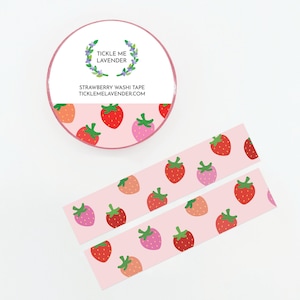 strawberry washi tape,strawberry washi,strawberry tape,fruit washi tape,kawaii washi tape,cute washi,cute washi tape,summer washi,berry tape