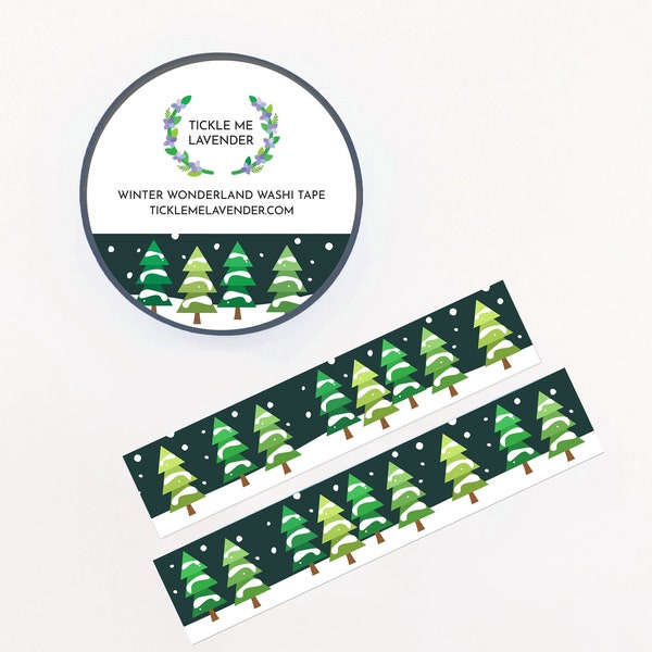 christmas washi tape,winter washi tape,forest washi tape,trees washi,holiday washi tape,landscape washi tape,blue washi tape,woodland washi