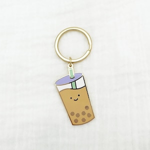 boba keychain,kawaii keychain,boba keychain set,milk tea keychain,drink keychain,asian food keychain,asian keychain,enamel keychain cute,tea