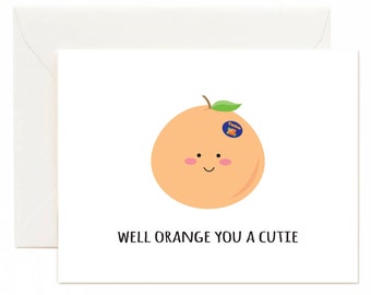 Birthday Card Boyfriend, Love Pun Cards, Card for Boyfriend, Pun Card, Love Card, Funny Anniversary Card, Love Card Funny, Orange Card