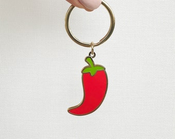 Pepper Keychain,red Chili Pepper Charm,red Keychain,red Key Chain