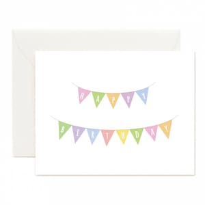 Cartão de aniversário bonito, cartão de aniversário de irmã, cartões para namorada, cartão de aniversário de melhor amigo, cartão de aniversário de primo Kawaii, cores pastel