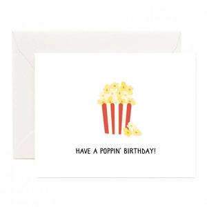 birthday card pack,happy birthday card set,birthday greeting card pack,happy birthday card,popcorn birthday card,popcorn card,funny birthday