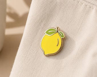 lemon pin,lemon enamel pin,yellow pins,fruit pins,lapel pin,veggie pin,vegetable pin,lemon gift,fruit gift,kawaii enamel pin,food enamel pin