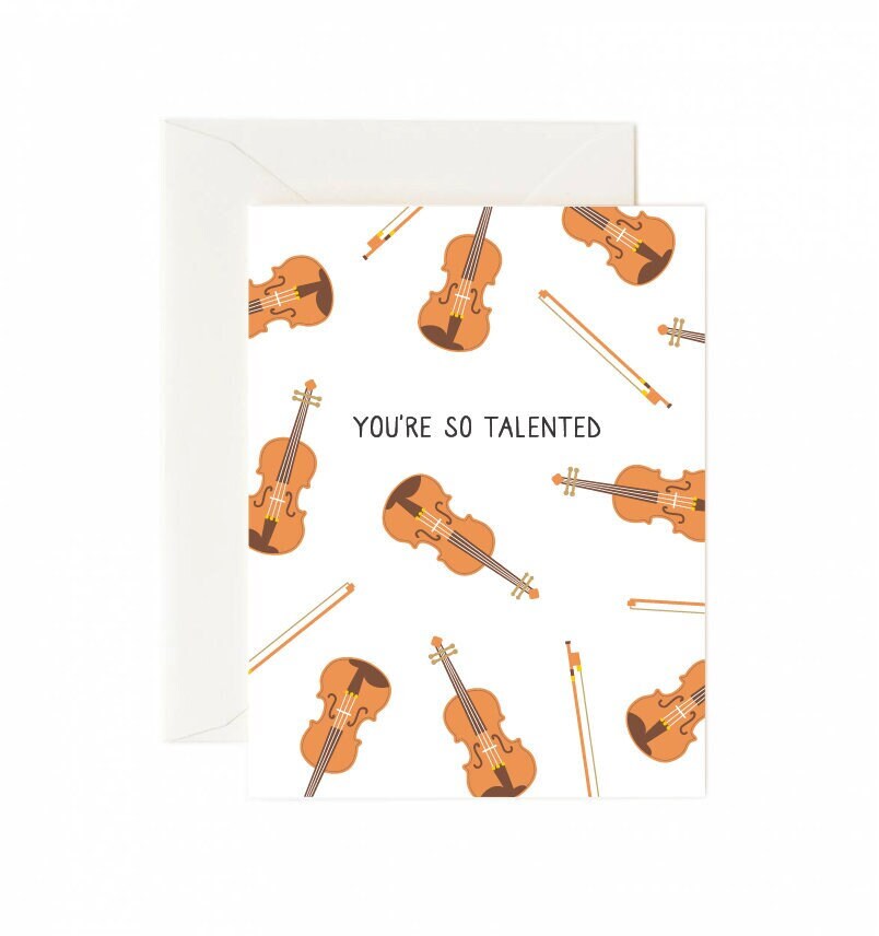 VIOLIN VIOLINIST MUSIC QUALITY GLOSSY BIRTHDAY CARD 8"x6" FREE - View #7