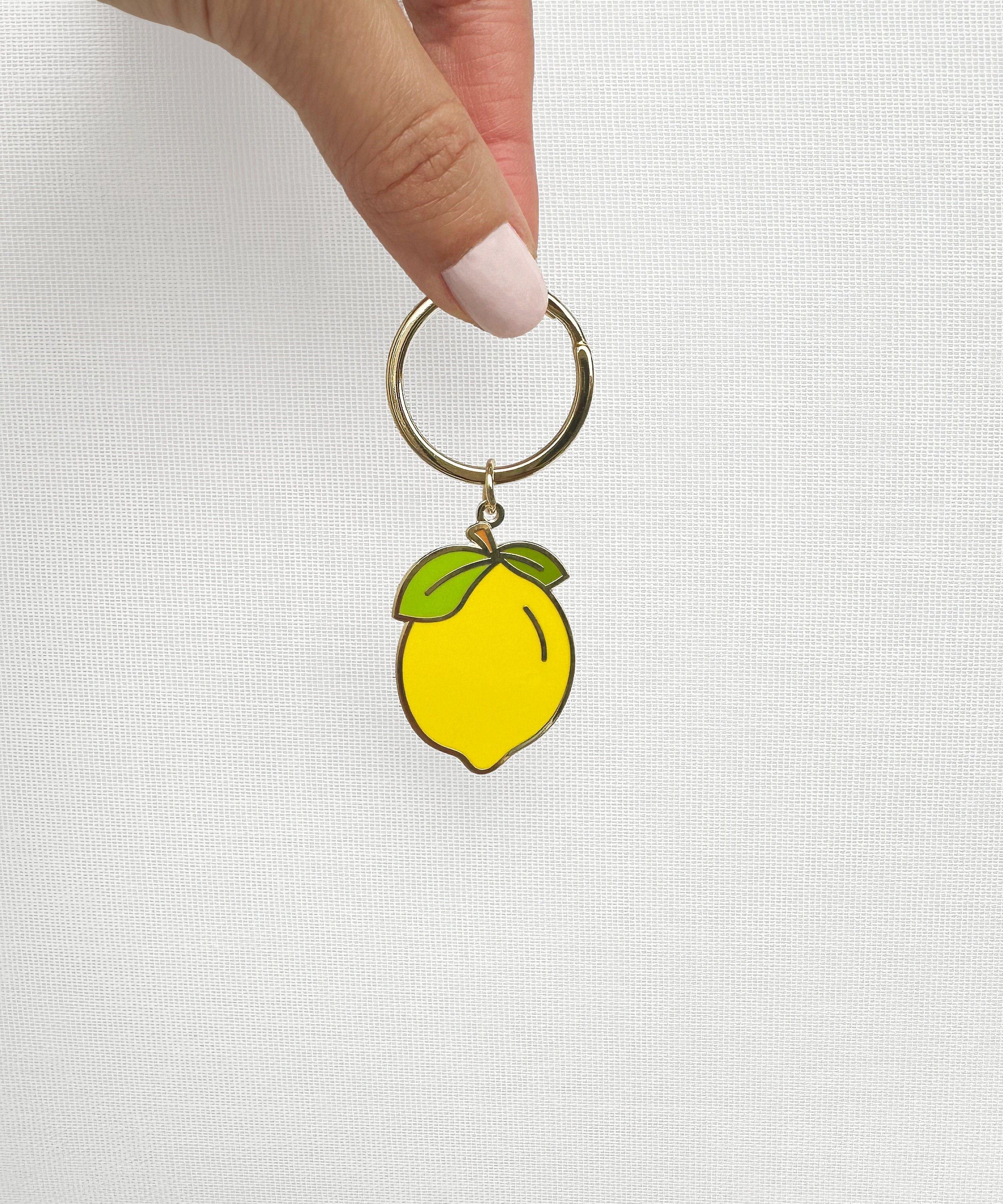Lemon Keychain,lemon Key Chain,fruit Keychain,fruit Key Holder