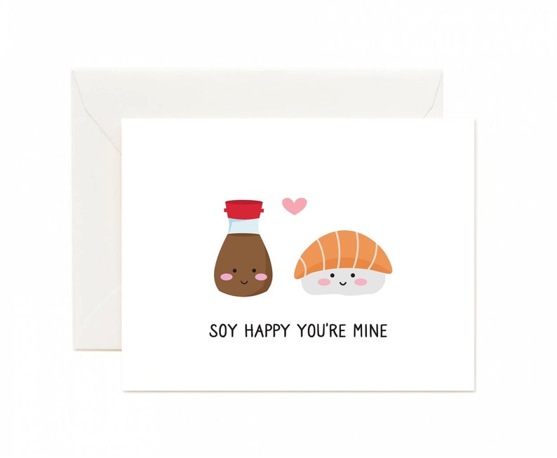 anniversary card,funny anniversary card for husband,sushi card,food pun cards,i love you card,love you card funny,happy anniversary card 