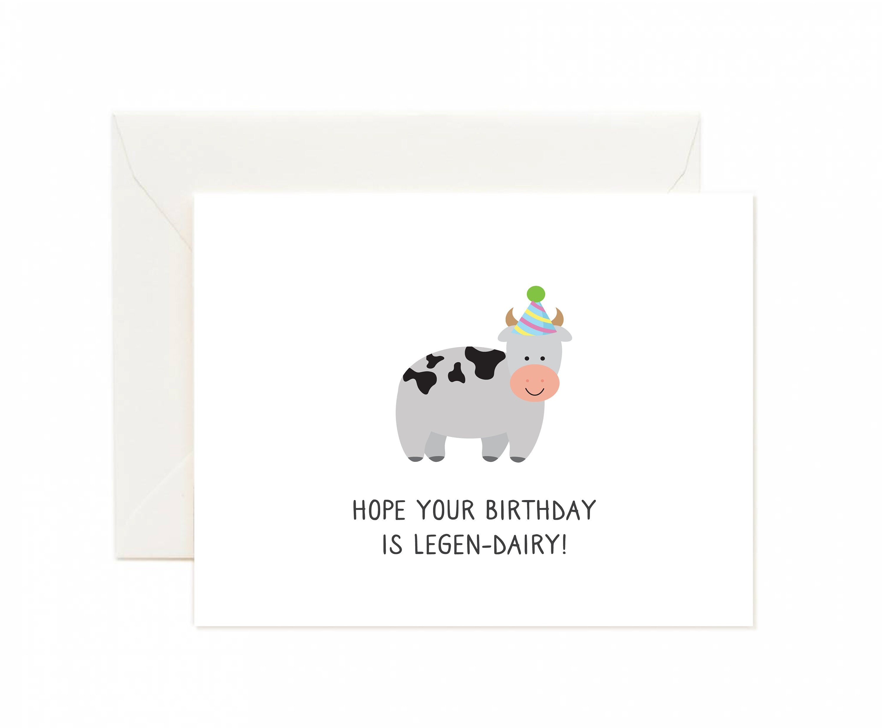 Cow Cardfunny Birthday Cardpun Birthday Cardcow Birthday