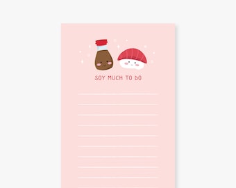 notepad,sushi notepad,to do list notepad,sushi lover gift,sushi love,funny notepad,notepad cute,planner,notepad for home,notepad for office