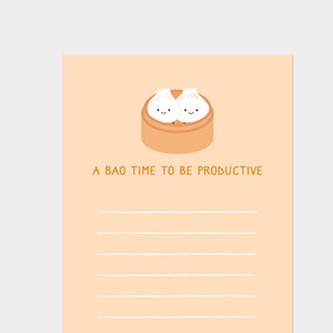 cute notepad,kawaii notepad,dim sum gift,memo pad cute,bao dumpling,baozi,xiao long bao,cute dumpling,notepads funny,to do list notepad cute