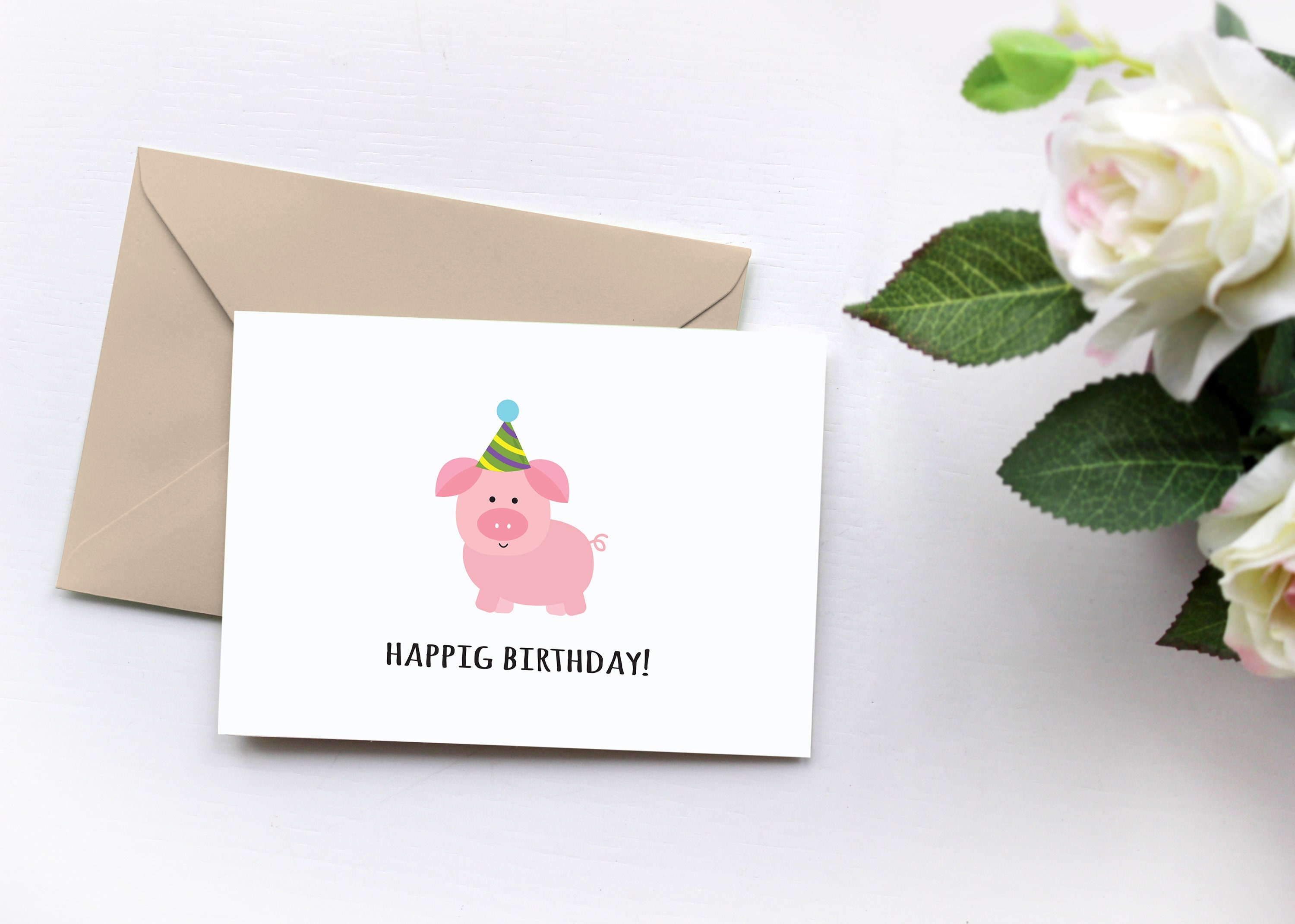 Lustige GeburtstagskarteKarte süße Schwein Kinder Etsy