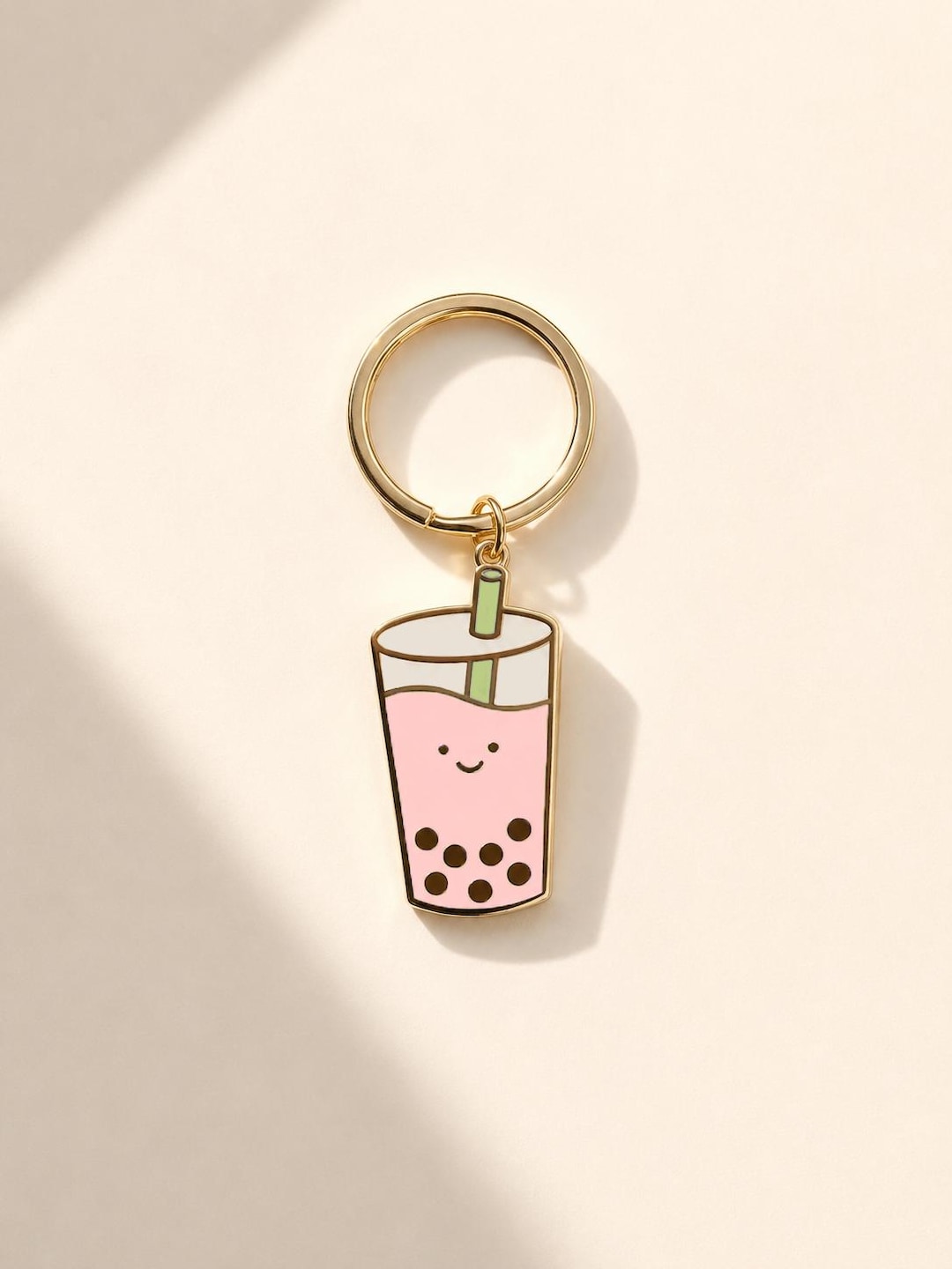 Strawberry Boba,pink Boba,boba Keychain Strawberry,milk Tea Keychain ...