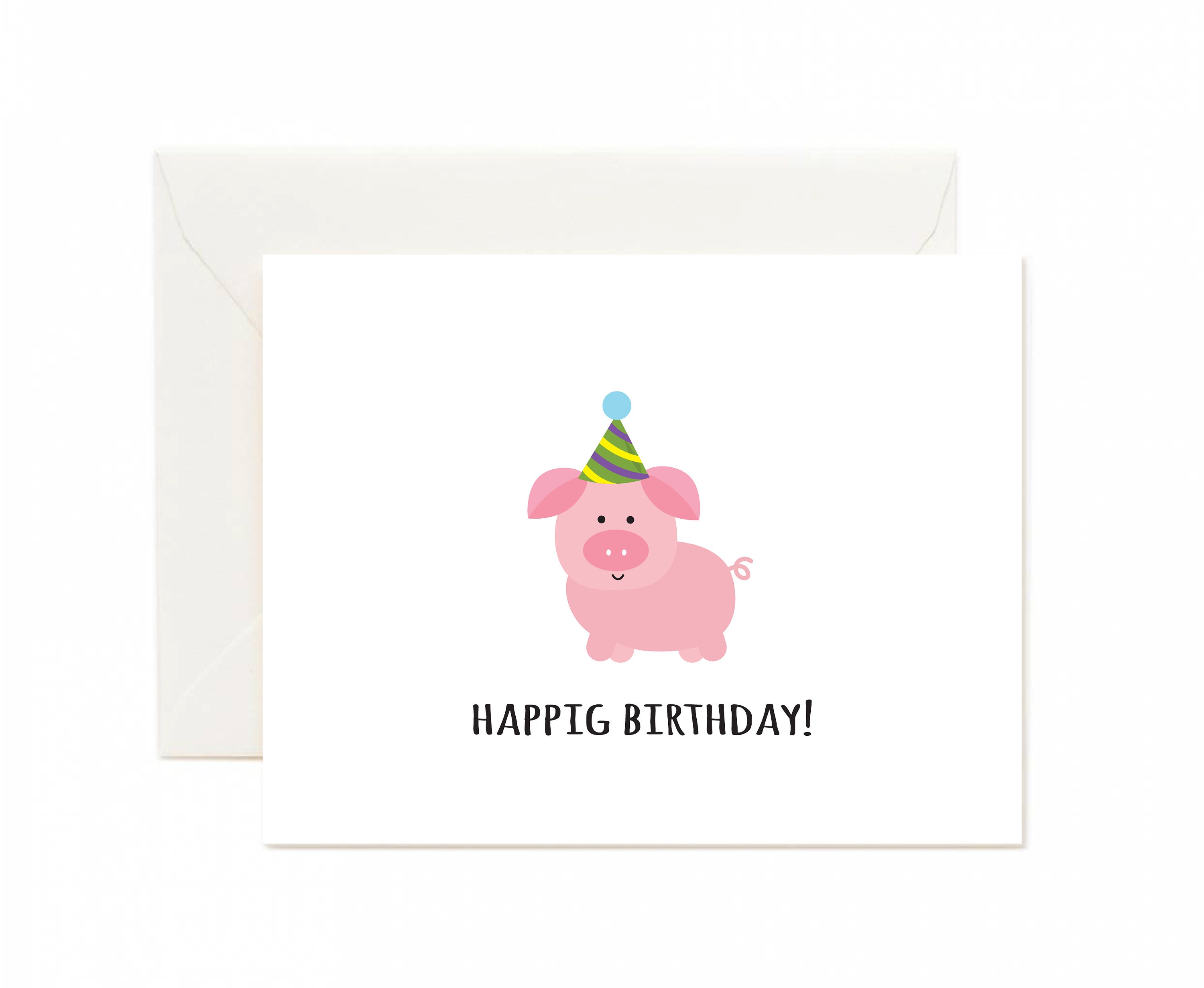 SchweinGeburtstagsKarte Schwein Geburtstag Tier Etsy