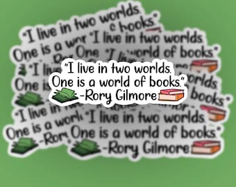 Rory Gilmore "World of Books" Glossy Vinyl Sticker and refrigerator magnet