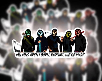 Legacy of the Gods masked men Heathens Waterproof Sticker: BookTok mask Decal and refrigerator magnet