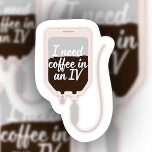 Coffee IV Bag Sticker: Lorelai Gilmore Fan Art