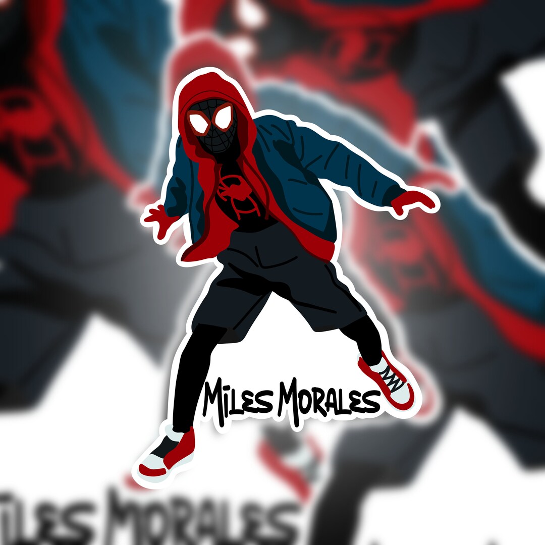 Miles Morales Sticker, Spiderman Across the Spiderverse Sticker