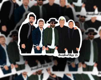 BACKSTREET BOYS fan art sticker, 90s boyband fan art sticker, Nick Carter, Brian Littrell, AJ McLean, Kevin Richardson, Howie Dorough decal