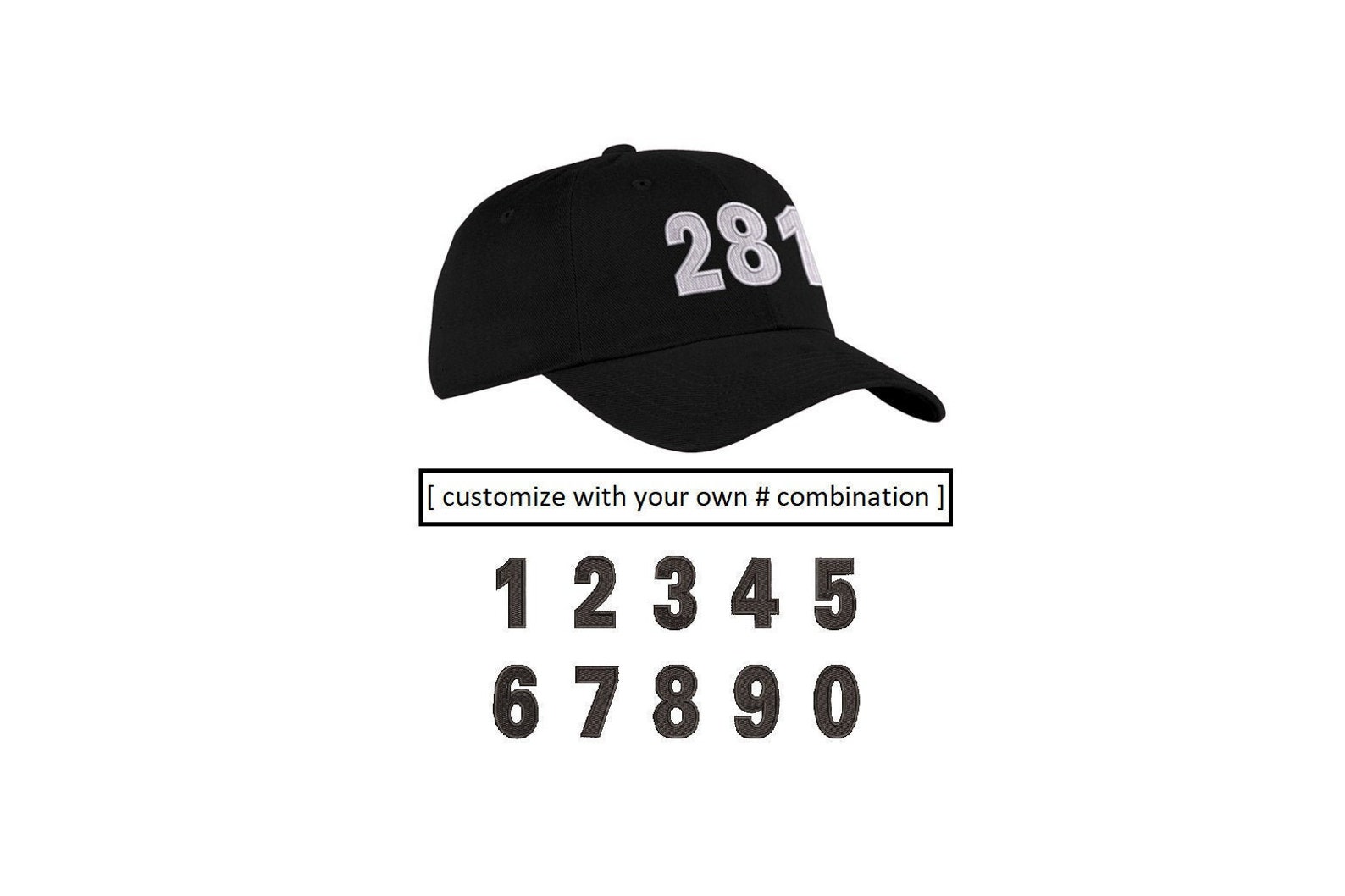 Custom Area Code Hat Numbers Embroidered Baseball Cap Rep Etsy