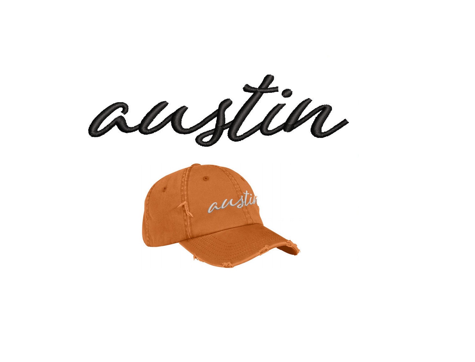 Austin Hat Embroidered Baseball Cap AUS City of Austin Etsy