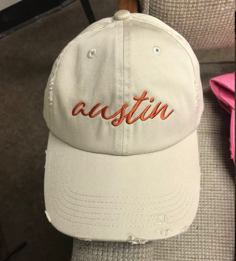 Austin Hat Embroidered Baseball Cap AUS City of Austin Etsy