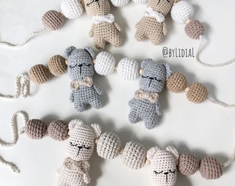 Crochet Bear Bunny Rabbit Car Seat Toy Baby Shower Gift Idea  Baby Gift Newborn Gift