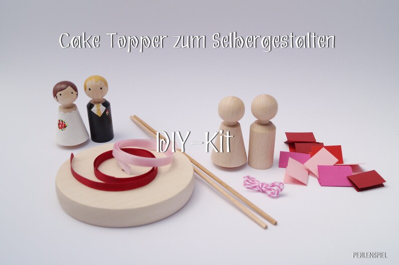 DIY kit cake topper made of wood to design yourself image 3