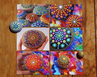 Set of 6 "Mandala" art postcards