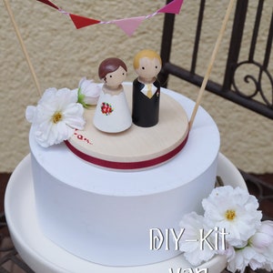 DIY kit cake topper made of wood to design yourself image 2