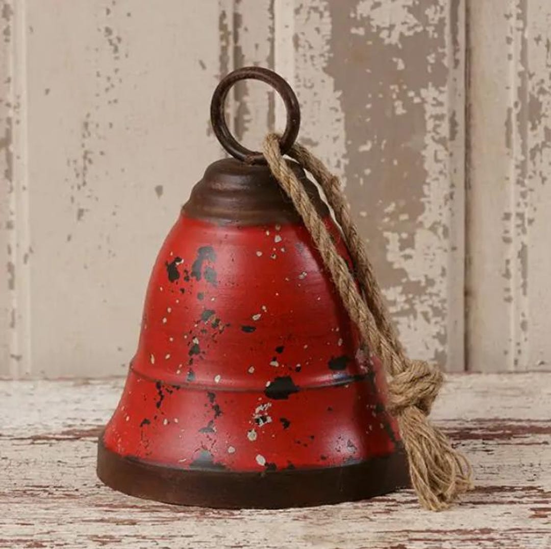 Vintage Rope Hanging Rustic Bell Set of 2 - Etsy