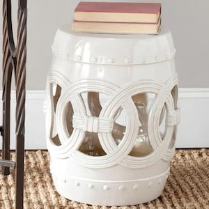 Vintage Double Coin Ceramic Garden Stool