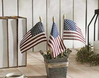 Vintage American Flag Picks Set of 3