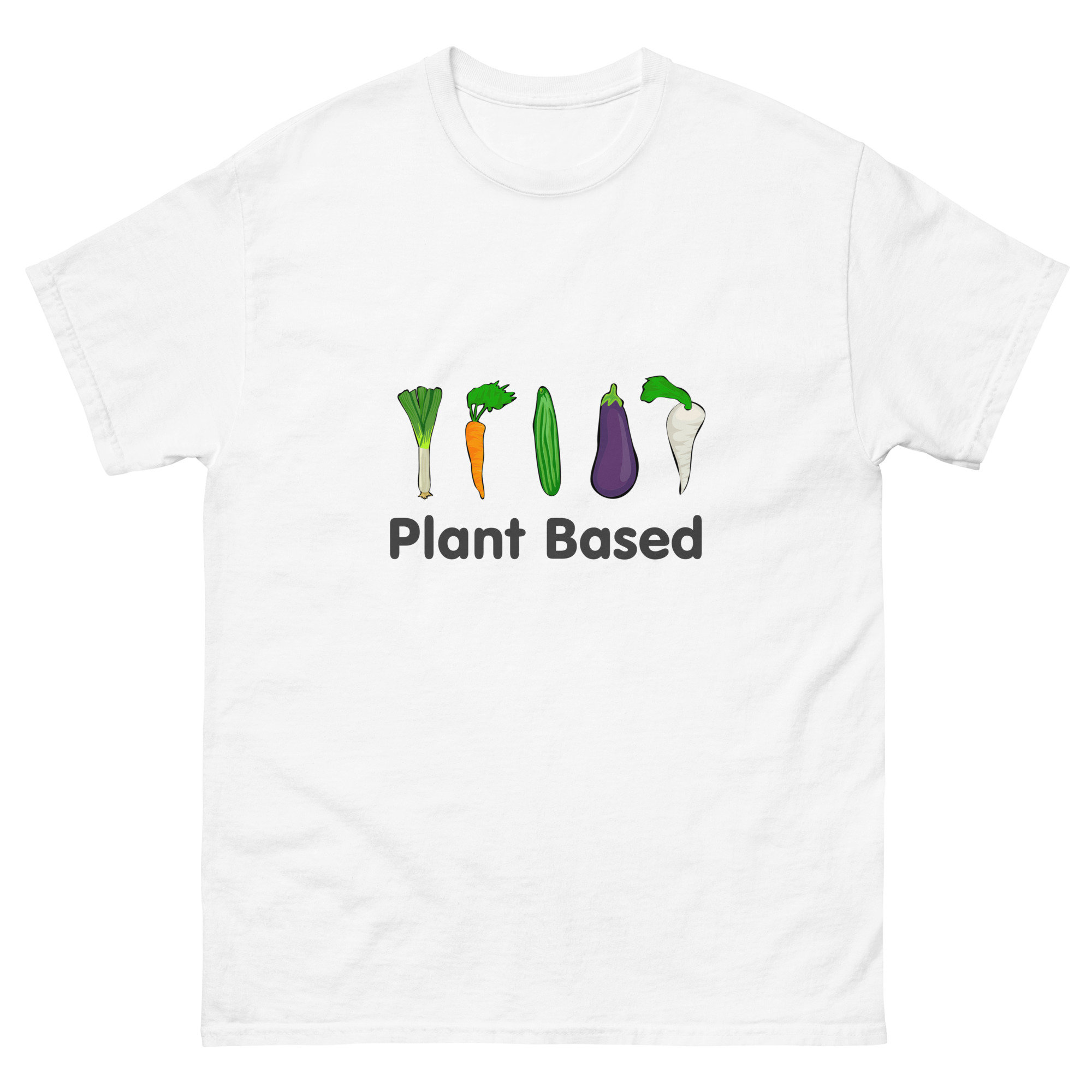 Plant Based T-Shirt, Ladies Unisex Crewneck Shirt, Cute Vegan T-shirt, Funny Vegan T Shirt