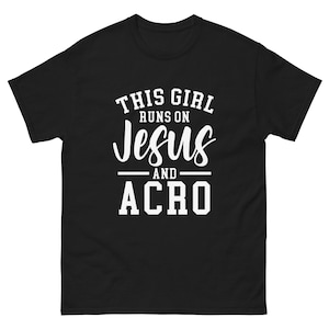 Dit meisje loopt op Jezus en Acro shirt, Acro shirt, Acro Dance, Acrobatische Gymnast, Christian T Shirt