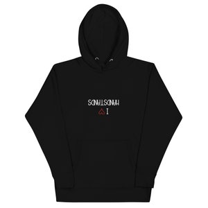 Upside-Down Yoga Pose Hoodie | Eco-Friendly Cotton Handstand Print Sweatshirt | Unique Yoga Apparel