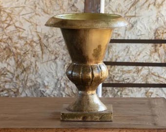 Antiqued Gold Alter Urn Set