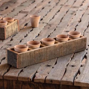 Vintage Rectangle Primitive Wood Planter